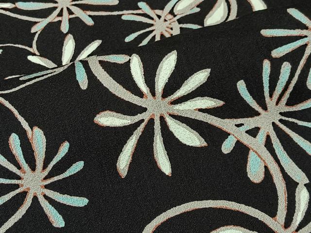 平和屋着物＃羽織　芸艸堂染織アートコレクション　舞花文　反端付き　正絹　逸品　CABI9565ua