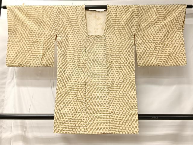 平和屋着物＃道行コート　抽象文様　正絹　逸品　CABI9566ua