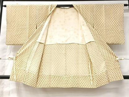 平和屋着物＃道行コート　抽象文様　正絹　逸品　CABI9566ua