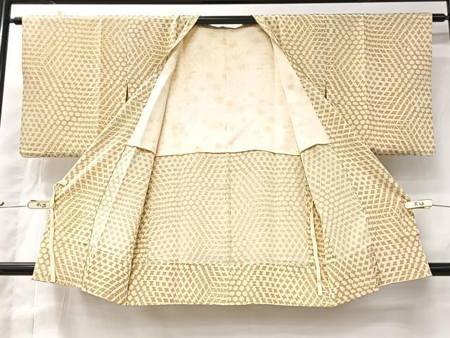 平和屋着物＃道行コート　抽象文様　正絹　逸品　CABI9566ua