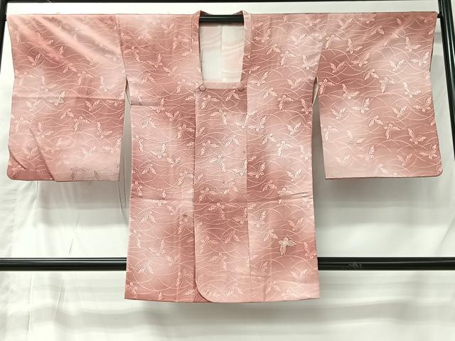 平和屋着物＃中国三大刺繍　相良刺繍　道行コート　舞蝶文　暈し染め　正絹　逸品　CABI9567ua