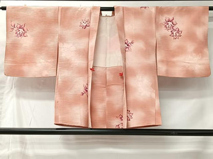 平和屋着物＃羽織　地紋起こし　舞花文　暈し染め　正絹　逸品　CABI9569ua