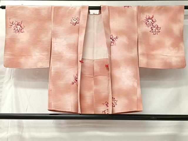 平和屋着物＃羽織　地紋起こし　舞花文　暈し染め　正絹　逸品　CABI9569ua