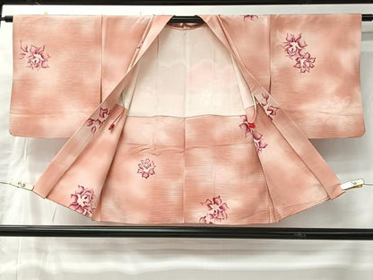 平和屋着物＃羽織　地紋起こし　舞花文　暈し染め　正絹　逸品　CABI9569ua