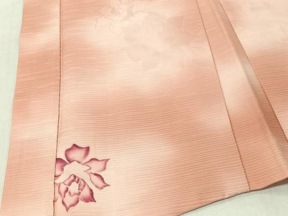 平和屋着物＃羽織　地紋起こし　舞花文　暈し染め　正絹　逸品　CABI9569ua