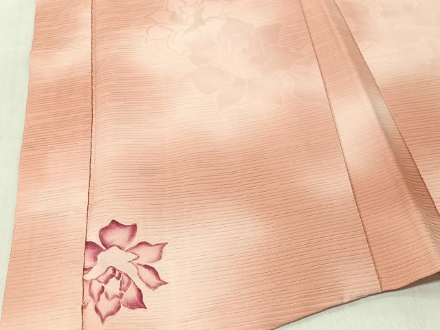 平和屋着物＃羽織　地紋起こし　舞花文　暈し染め　正絹　逸品　CABI9569ua