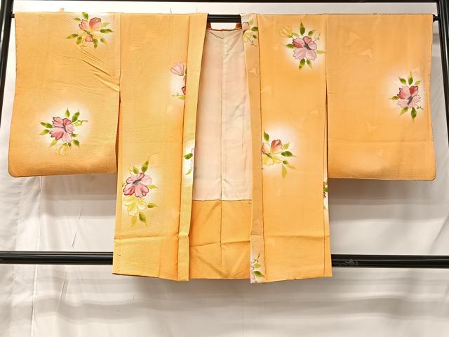 平和屋着物＃羽織　草花文　暈し染め　正絹　逸品　CABI9570ua