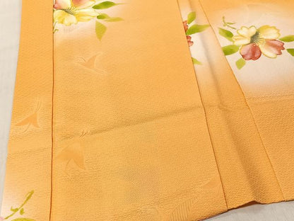 平和屋着物＃羽織　草花文　暈し染め　正絹　逸品　CABI9570ua