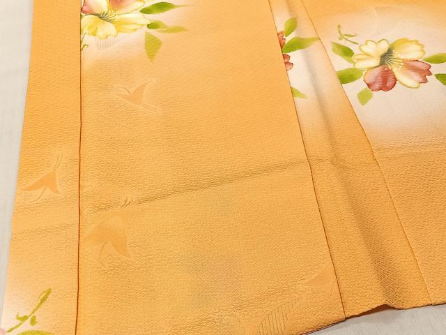平和屋着物＃羽織　草花文　暈し染め　正絹　逸品　CABI9570ua