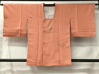 平和屋着物＃道行コート　駒刺繍　枝花文　金彩　正絹　逸品　未使用　CABI9574ua