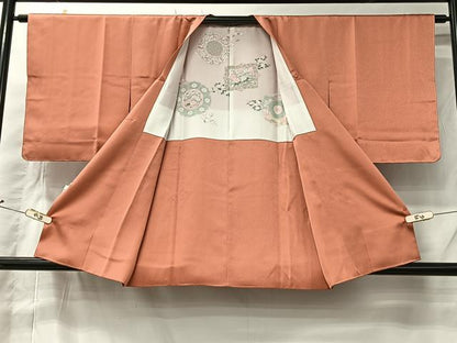 平和屋着物＃道行コート　駒刺繍　枝花文　金彩　正絹　逸品　未使用　CABI9574ua