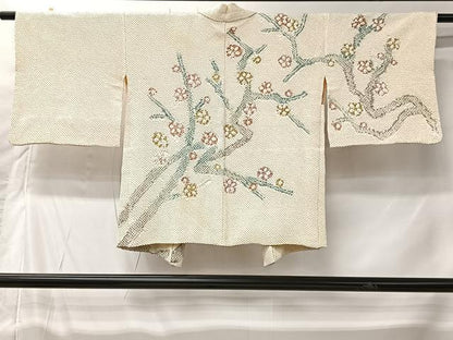 平和屋着物＃羽織　総絞り　枝花文　正絹　逸品　CABI9575ua