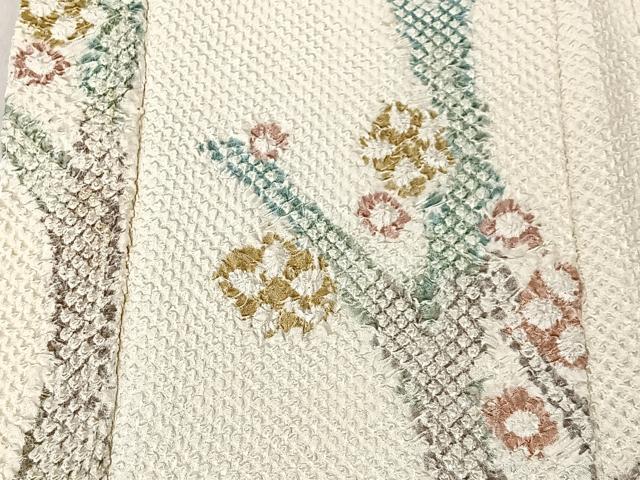 平和屋着物＃羽織　総絞り　枝花文　正絹　逸品　CABI9575ua
