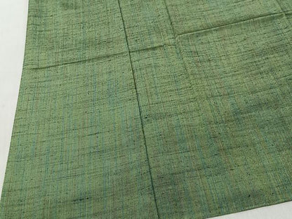 平和屋着物＃道中着　紬地　縞　ロング丈　正絹　逸品　CABI9576ua