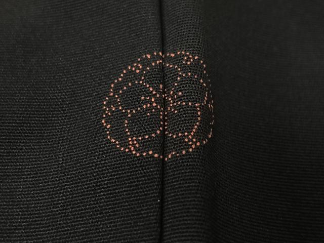 平和屋着物＃羽織　刺繍　草花文　黒地　正絹　逸品　CABI9581ua