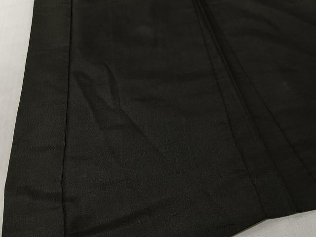 平和屋着物＃男性　長羽織　黒地　正絹　逸品　CABI9582ua