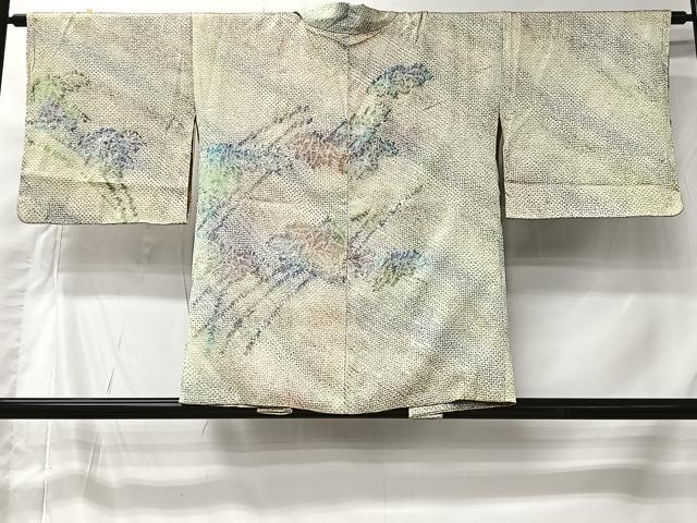 平和屋着物＃羽織　総絞り　笹竹文　正絹　逸品　CABI9588ua