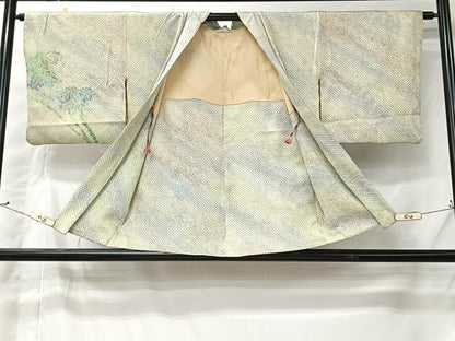 平和屋着物＃羽織　総絞り　笹竹文　正絹　逸品　CABI9588ua
