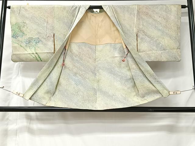 平和屋着物＃羽織　総絞り　笹竹文　正絹　逸品　CABI9588ua