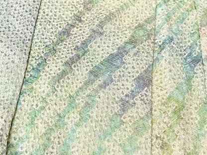 平和屋着物＃羽織　総絞り　笹竹文　正絹　逸品　CABI9588ua