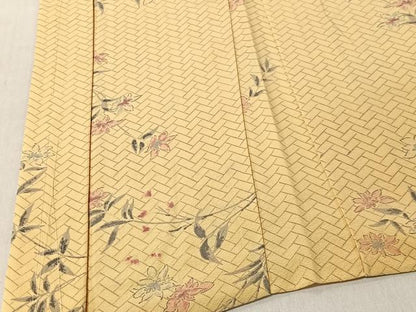 平和屋着物＃羽織　草花文　正絹　逸品　未使用　CABI9598ua