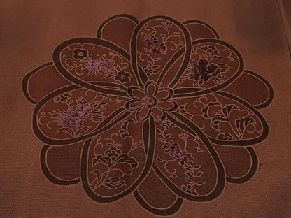 平和屋着物＃刺繍　舞花文　暈し染め　正絹　逸品　未使用　CABI9599ua