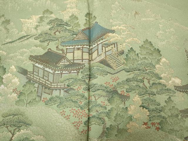平和屋着物●豪華色留袖　高野山水図　寿光織　金糸　やまと誂製　正絹　逸品　CABI9601ut