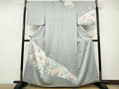 平和屋着物●訪問着　辻が花　正絹　逸品　CABI9603ut