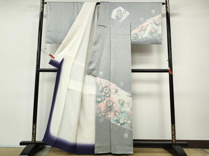 平和屋着物●訪問着　辻が花　正絹　逸品　CABI9603ut