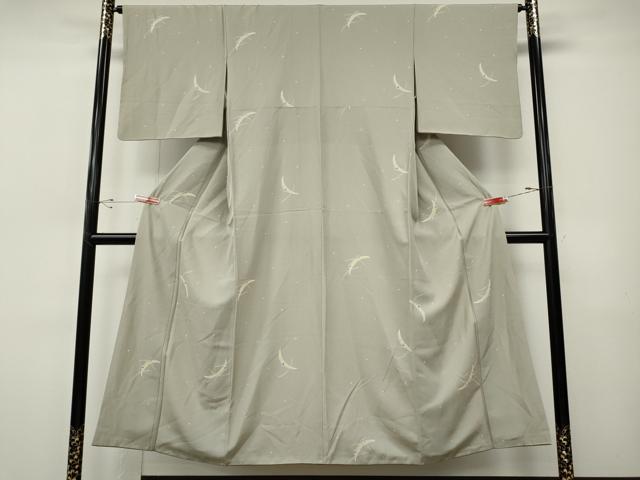 平和屋着物●上質な小紋　フクロウ　雪芝文　やまと誂製　正絹　逸品　CABI9607ut