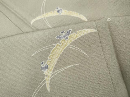 平和屋着物●上質な小紋　フクロウ　雪芝文　やまと誂製　正絹　逸品　CABI9607ut
