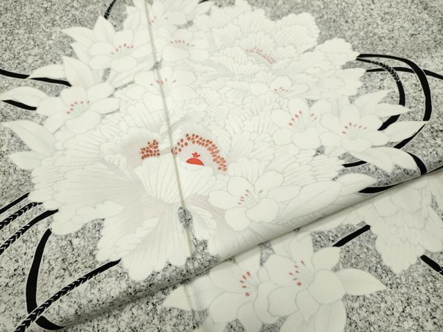 平和屋着物●訪問着　舞花結び紐文　たたき染め　正絹　逸品　CABI9611ut