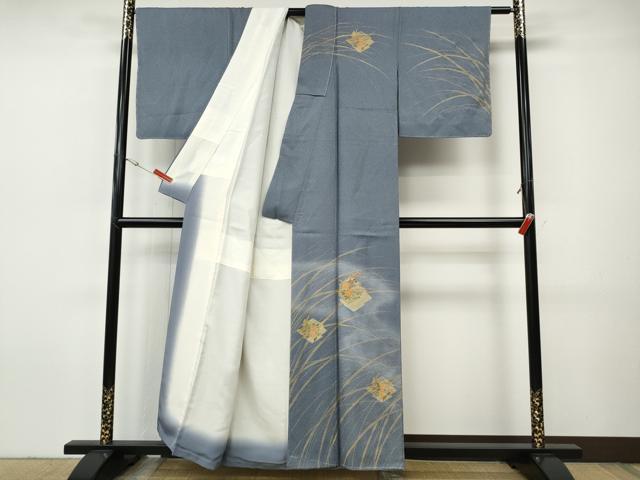 平和屋着物●中国三大刺繍　スワトウ刺繍　訪問着　松皮菱花文　金彩　正絹　逸品　未使用　CABI9615ut