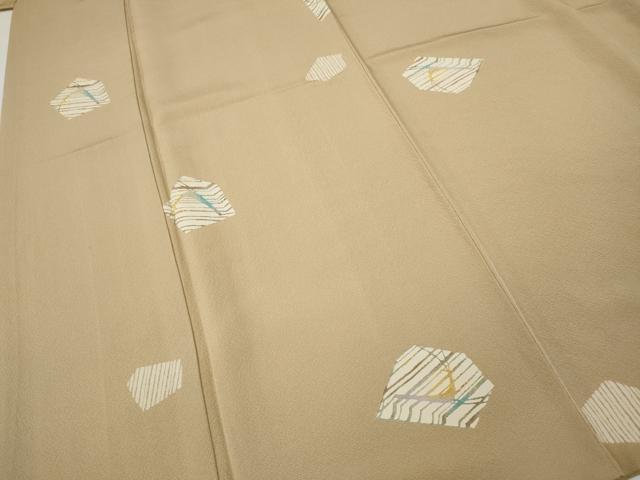 平和屋着物●上質な小紋　型染め　鹿　正絹　逸品　CABI9620ut