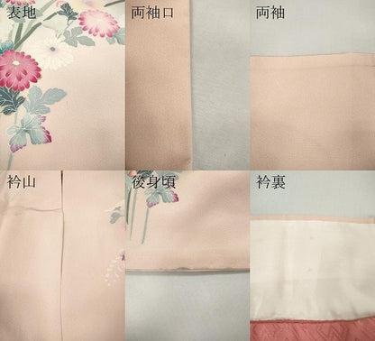 平和屋着物●訪問着　友禅　花鳥文　暈し染め　金彩　正絹　逸品　CABI9625ut