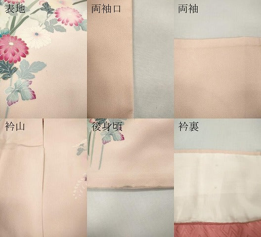 平和屋着物●訪問着　友禅　花鳥文　暈し染め　金彩　正絹　逸品　CABI9625ut