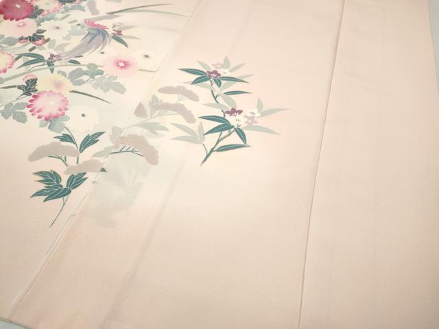 平和屋着物●訪問着　友禅　花鳥文　暈し染め　金彩　正絹　逸品　CABI9625ut