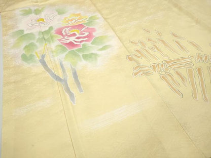 平和屋着物●訪問着　枝花文　暈し染め　正絹　逸品　CABI9628ut