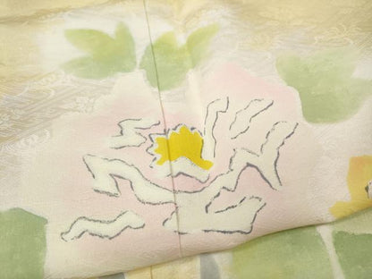 平和屋着物●訪問着　枝花文　暈し染め　正絹　逸品　CABI9628ut