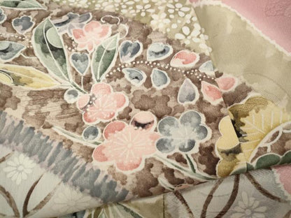 平和屋着物●訪問着　作家物　熨斗花文　正絹　逸品　CABI9632ut