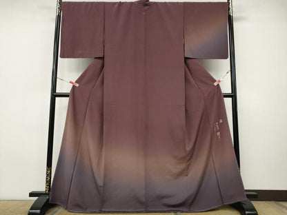 平和屋着物●染織界の匠　村松祥三　訪問着　霞文　暈し染め　正絹　逸品　未使用　CABI9640ut