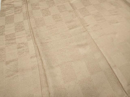 平和屋着物●上質な色無地　草花地紋　洗柿色　さが美扱い　正絹　逸品　CABI9647ut