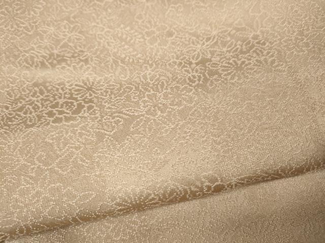 平和屋着物●上質な色無地　草花地紋　洗柿色　さが美扱い　正絹　逸品　CABI9647ut