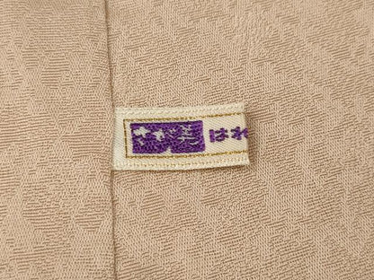 平和屋着物●上質な色無地　草花地紋　洗柿色　さが美扱い　正絹　逸品　CABI9647ut