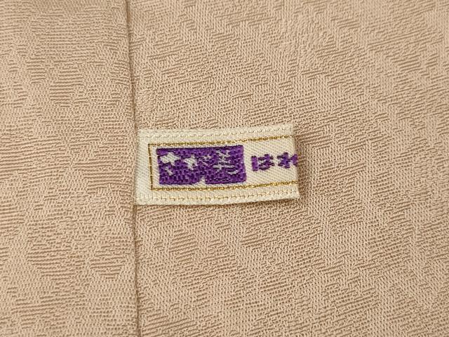 平和屋着物●上質な色無地　草花地紋　洗柿色　さが美扱い　正絹　逸品　CABI9647ut