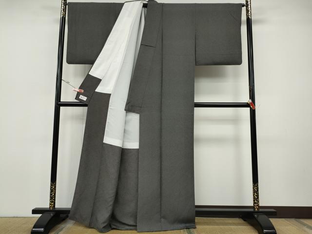 平和屋着物●伝統工芸師　服部光擴　江戸小紋　八貴宝　黒地　やまと誂製　反端付き　正絹　逸品　CABI9649ut