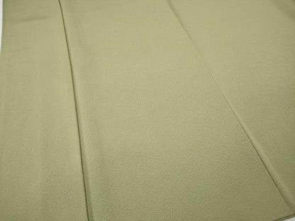 平和屋着物●上質な色無地　白橡色　正絹　逸品　未使用　CABI9654ut