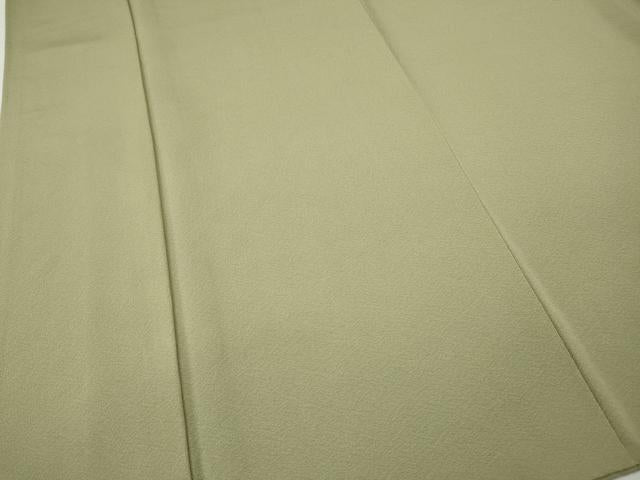 平和屋着物●上質な色無地　白橡色　正絹　逸品　未使用　CABI9654ut