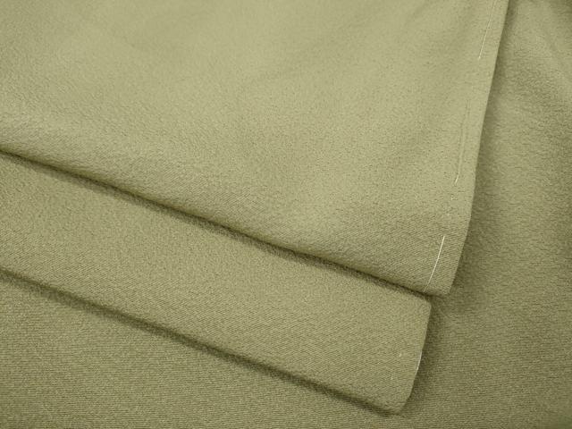 平和屋着物●上質な色無地　白橡色　正絹　逸品　未使用　CABI9654ut