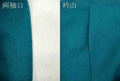 平和屋着物●上質な色無地　作家物　菊地紋　納戸色　正絹　逸品　CABI9655ut